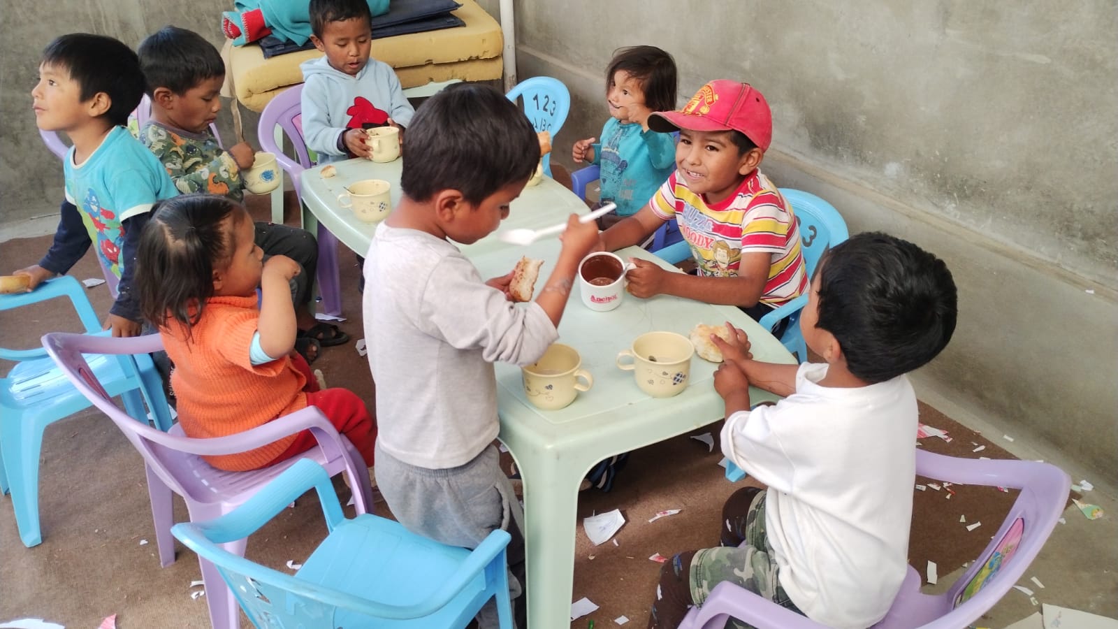 Children during break time